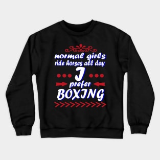 Boxing boxing gloves girl gift sport Crewneck Sweatshirt